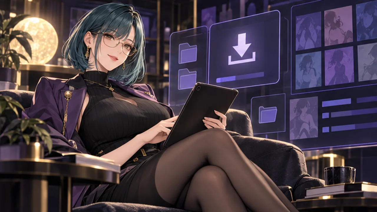 Original DLsite review avatar reviewing library downloads and offline access