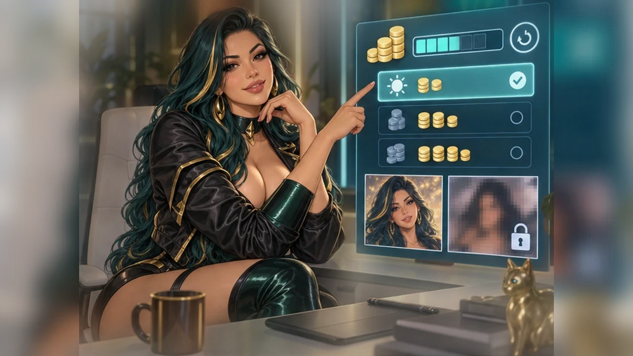 Original SoulGen review avatar comparing credits, blurred free output, and paid unlocks