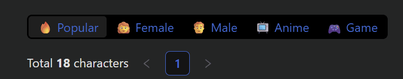 PepHop AI free tier, 18 characters visible
