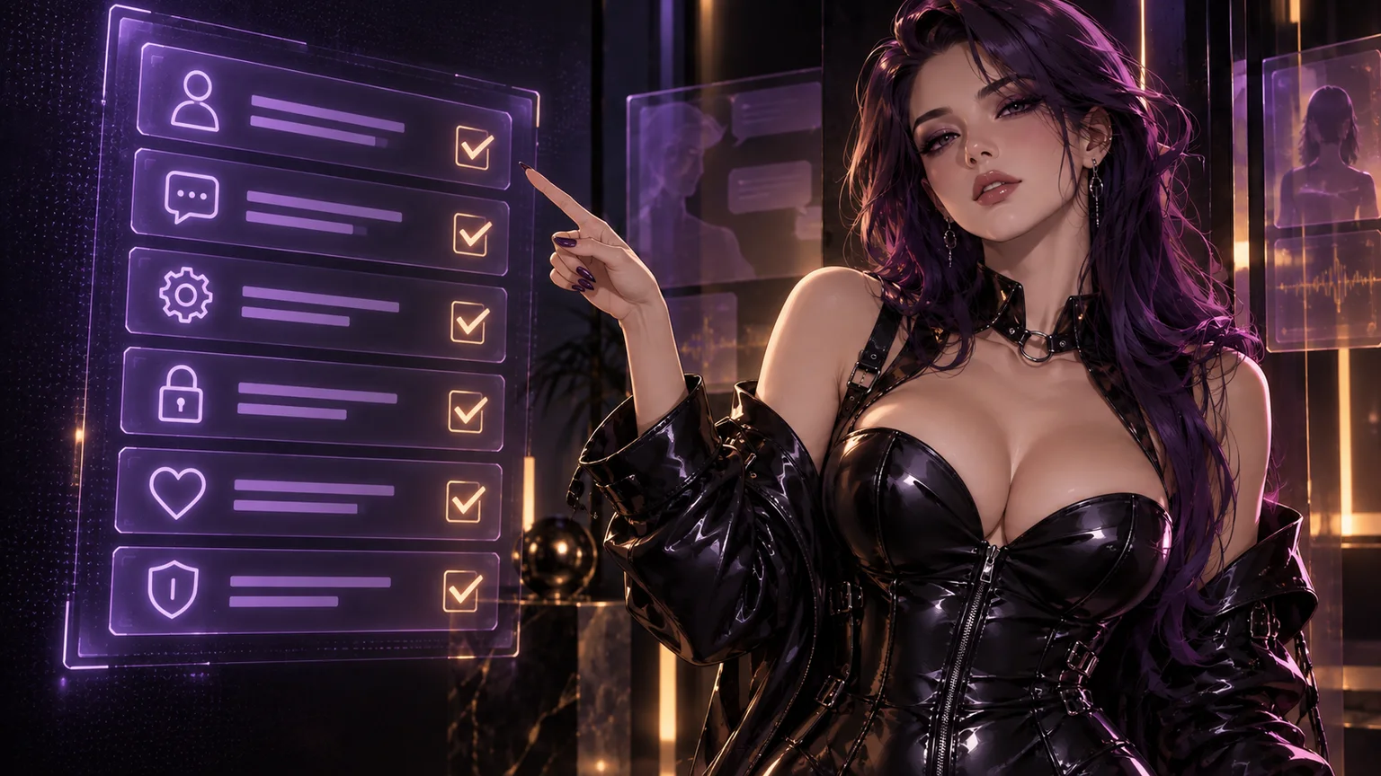 Original adult AI companion pointing toward an editorial checklist